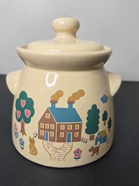Vermillion Welcome To My Home Cookie Jar With Lid